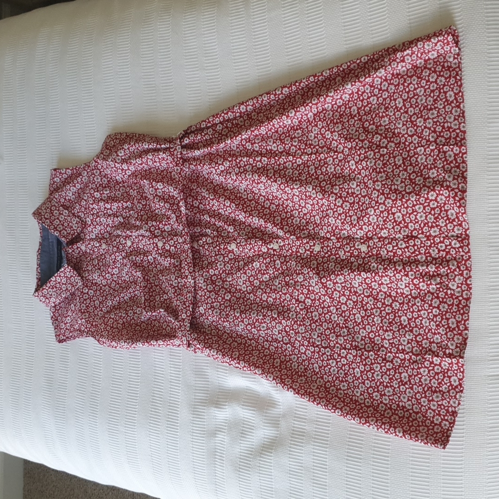 Tommy Hilfiger Red Daisey Button Down Sundress
